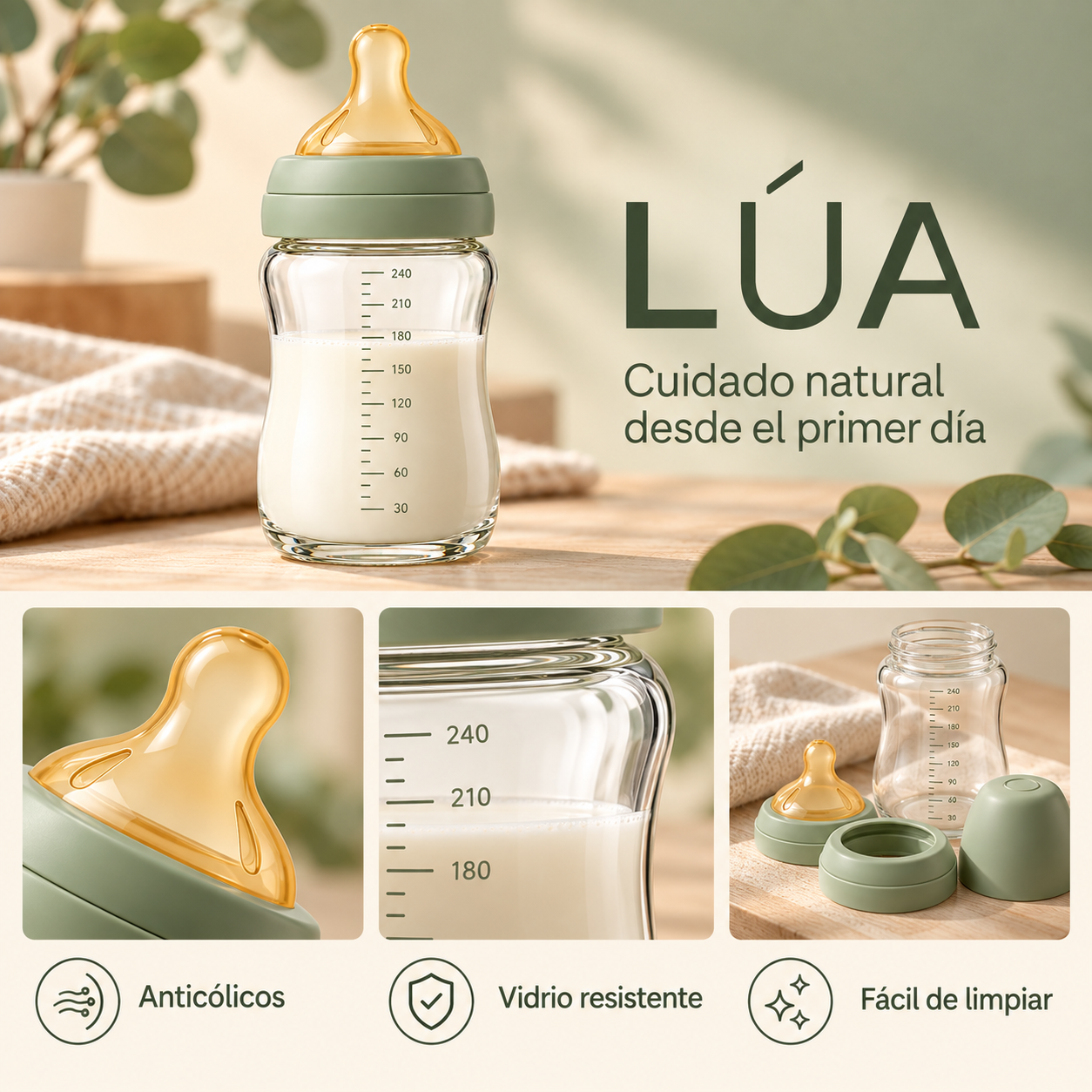 Contenido A+ del biberón LÚA
